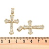 Brass Pave Clear Cubic Zirconia Pendants KK-U009-06B-G-3