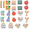 24Pcs 12 Styles Study Style Opaque Acrylic Sided Pendants MACR-SC0001-62-1