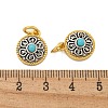 Long-Lasting Plated Brass Synthetic Turquoise Pendants KK-K387-04A-G-3