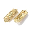 Rack Plating Brass Clear Cubic Zirconia Saint Connector Charms KK-C084-36B-G-2