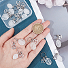 18Pcs Natural Quartz Crystal Keychains HJEW-CA0001-20-3
