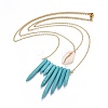 Dyed Synthetic Howlite Tiered Necklaces NJEW-JN02346-2