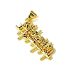 Mother's Day Real 18K Gold Plated Brass Micro Pave Cubic Zirconia Pendants KK-H472-06D-G02-2