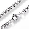 304 Stainless Steel Box Chain Necklaces NJEW-G271-12P-2
