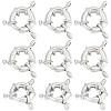 Beebeecraft 10Pcs Rack Plating Brass Spring Clasps KK-BBC0005-67S-1