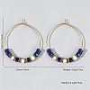 Bohemian Colorful Natural Stone Beaded Hoop Earrings for Women TC8754-3-1