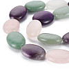 Natural Green Aventurine & Rose Quartz & Amethyst Beads Strands X-G-S359-353-3