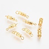 Brass Screw Clasps KK-R037-179G-NF-1