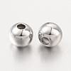 Round Sterling Silver Spacer Beads STER-I005-31-3mm-2