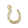 Brass Micro Pave Cubic Zirconia Pendants KK-C090-08B-G-1