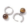 Gemstone Hoop Earring EJEW-JE05760-5