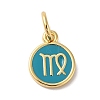 Real 18K Gold Plated Brass Enamel Charms KK-L216-001G-L05-1