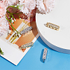 4Pcs 2 Colors Rectangle Brass Micro Pave Clear Cubic Zirconia Twister Clasps ZIRC-DC0001-31-4