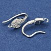 Brass Micro Pave Clear Cubic Zirconia Earring Hooks KK-R149-19S-2