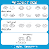 100Pcs 10 Styles Brass Bead Caps KK-PH0012-35S-2