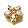 Brass Pave Cubic Zirconia Multi-strand Links KK-F913-05G-01-2