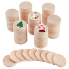 1Bag Unfinished Wooden Discs WOOD-NB0002-76-1