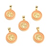 Brass Enamel Pendants KK-P209-03G-07-RS-1