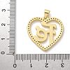 Brass Micro Pave Cubic Zirconia Pendants KK-M319-04G-01-3