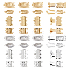 32 Sets 8 Styles Ion Plating(IP) 304 Stainless Steel Box Clasp FIND-PH0020-89-7