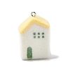 Flocky Opaque Resin Pendants LS-RESI-F062-02E-1