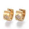 304 Stainless Steel Huggie Hoop Earrings X-EJEW-L252-022G-1