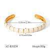 304 Stainless Steel Enamel Cuff Bangles for Women FS-WGB70EE-01-1