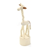 DIY Giraffe Shape Wooden Small Animal Desktop Ornaments DJEW-G023-03-1