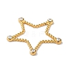 Golden 304 Stainless Steel Rhinestonet Pendants STAS-Q312-02D-G-2