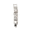 Brass Micro Pave Clear Cubic Zirconia Fold Over Clasps KK-R222-03P-1