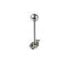 304 Stainless Steel Fish Bone Straight Barbell 15 Gauge Piercing Tongue Rings for Women Men FS-WG89F3B-01-5