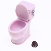 Plastic Toilet Miniature Ornaments PW-WGAAE85-01-1