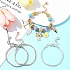 4Pcs 4 Colors Brass European Style Bracelet Making MAK-FS0001-04-8