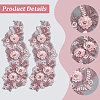 Polyester Embroidery Lace Cloth Patches AJEW-WH20070-069C-4