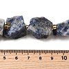 Raw Rough Natural Blue Spot Jasper Beads Strands G-Z087-B01-5