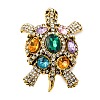 Alloy Rhinestone Lapel Pins for Clothes ALRI-D302-01A-AG-2