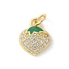 Brass Micro Pave Cubic Zirconia Pendants KK-P294-44G-1