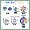 30Pcs 6 Styles Hollow Rainbow Color Alloy Pendants FIND-PH0027-91-2