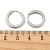 Tarnish Resistant Frosted 304 Stainless Steel Huggie Hoop Earrings for Women EJEW-C096-31C-P-4