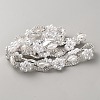 Alloy Rhinestone Link Chains LCHA-WH20001-01S-2