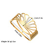 Shell Shape 304 Stainless Steel Pave Crystal Rhinestone Hinged Bangles for Women FS-WGE9198-01-2