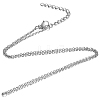 304 Stainless Steel Cable Chain Necklace STAS-T040-PJ204-80-1