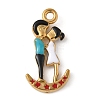 304 Stainless Steel Enamel Pendants STAS-Z153-07G-01-1
