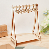 Coat Hanger Removable Wood Earring Displays ODIS-WH0026-14-4