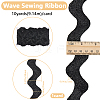 10 Yard Metallic Polyester Wavy Fringe Trim Ribbon SRIB-GF0001-38J-2