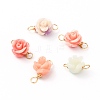 Synthetic Coral Connector Charms PALLOY-JF00564-S-1