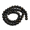 Natural Yellow Blue Tiger Eye(Dyed & Heated) Bead Strands G-P230-07-6mm-AB-2