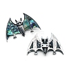 Halloween Bat Alloy Pave Natural Paua Shell Brooch PW-WG54377-01-1