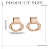 1 Pair Brass Dangle Stud Earrings for Women EJEW-LP0004-91-2