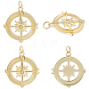 8Pcs Brass Pendants KK-SC0007-25-7